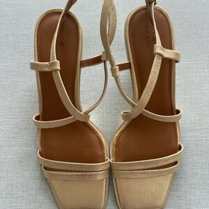 Brand New Caslon Gold Strappy Wedge Sandals “Paola” Size 10